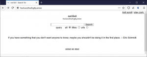 not evil tor search engine